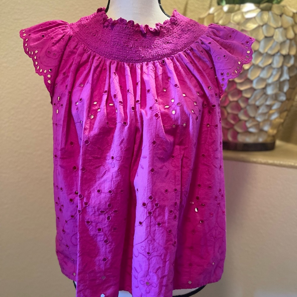 LOFT Smocked Blouse